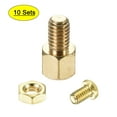 thumbnail image 1 of Uxcell Brass M4 5mm+6mm Male-Female Hex Standoff Screw Nut Kit 10 Sets, 1 of 5