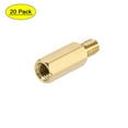thumbnail image 1 of Uxcell Brass M5 20mm+7mm Male-Female Hex Standoff 20 Pack, 1 of 5