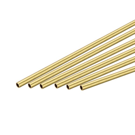 Uxcell Brass Metal Tubing Seamless Straight Pipe Tubes 2.5mm x 0.25mm x 300mm
