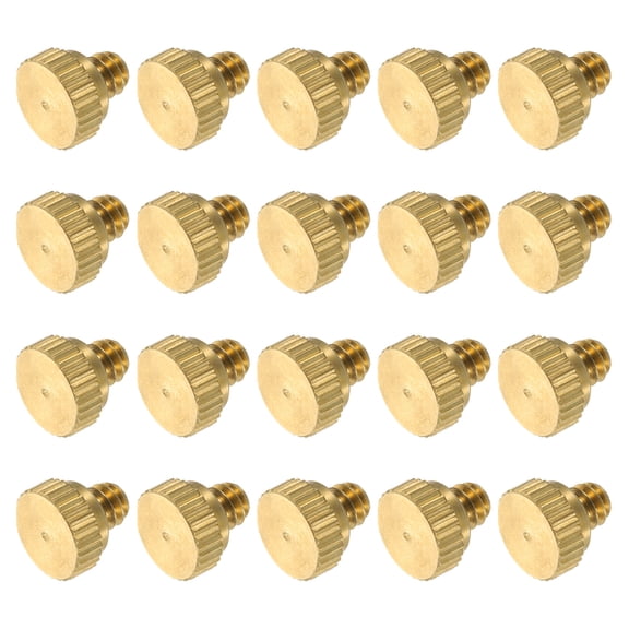 Uxcell Brass Misting Nozzle Plug, 10/24 UNC Screw Thread Misting Nozzle Plugs for Raised Garden Backyard Outdoor Cooling System, 20 Pack
