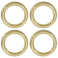thumbnail image 1 of Uxcell Brass O Ring, 4 Pack 0.8" Inner Dia Solid Brass Round Ring for Leather Craft Purse, 1 of 6