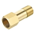 thumbnail image 1 of Uxcell Brass Pipe Fitting G3/8 Female to G3/8 Male Thread Adapter 50mm Extension Connector Hex Pipe Coupling 1 Pack, 1 of 5