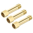 thumbnail image 1 of Uxcell Brass Pipe Fitting G3/8 Female to G3/8 Male Thread Adapter 75mm Extension Connector Hex Pipe Coupling 3 Pack, 1 of 5