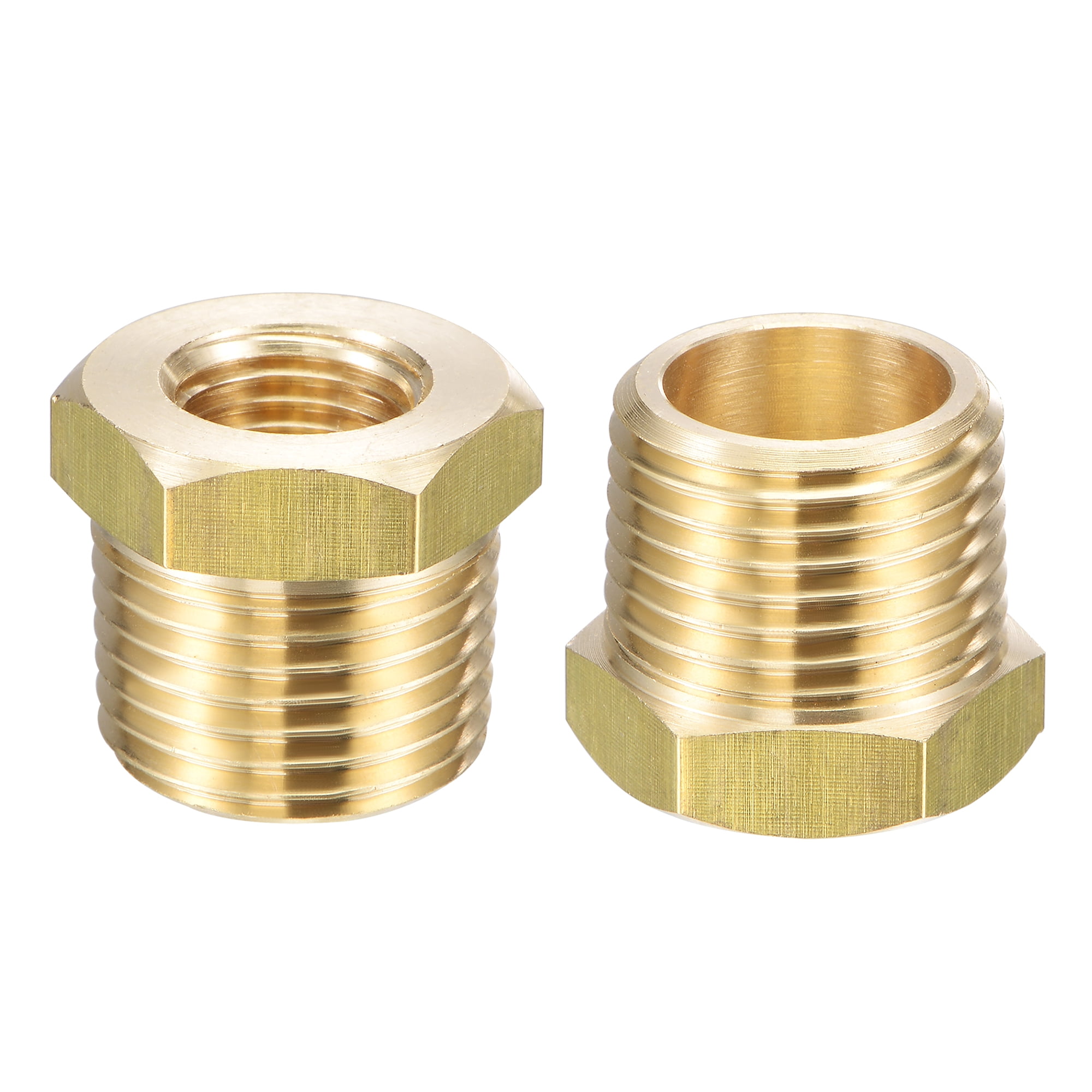 3-Pack Brass Pipe Fitting Adapter - 1/2 Inch NPT Male To 1/2 Inch NPT Female Connector, Heavy Duty - View #4