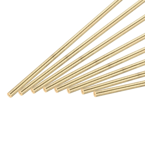 Uxcell Brass Rod,Brass Solid Round Rod 1.5mm Diameter 305mm Length Lathe Bar Stock for RC Model DIY Craft 30pcs