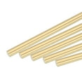 thumbnail image 1 of Uxcell Brass Rod,Brass Solid Round Rod 3.2mm/0.13inch Diameter 200mm Length Lathe Bar Stock for RC Model DIY Craft Pack of 10, 1 of 5