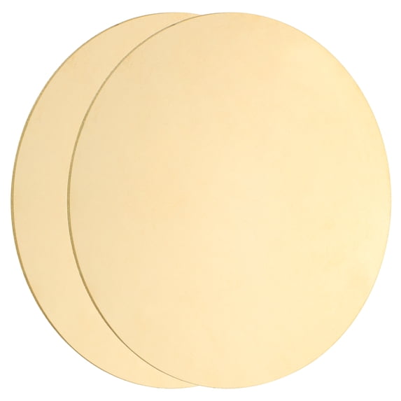 Uxcell Brass Round Plate, Brass Round Disc Blank Round Metal Sheet Copper Circle Disc for Metal Stamping DIY Crafts 1mm x 80mm 2