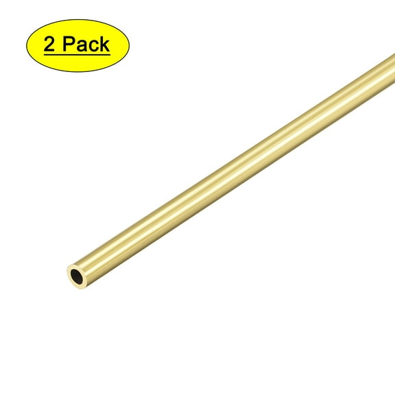 Uxcell Brass Round Tube, Straight Pipe Tubing 2.5mm x 0.5mm
