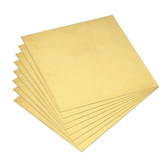 Uxcell Brass Sheet, 12 x H62 Metal Sheets Plates 2" Length x 2" Width x 0.024" Thickness
