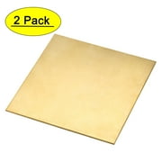 Uxcell Brass Sheet Metal Sheets Plates 3.9" Length x 3.9" Width x 0.02" Thick 2 Pack