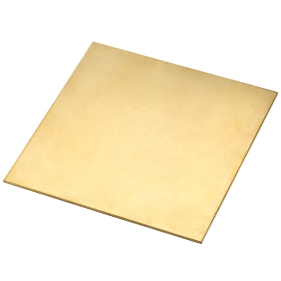 Uxcell Brass Sheet Metal Sheets Plates 5.9" Length x 5.9" Width x 0.03" Thick