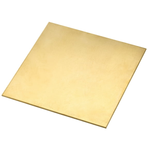 Uxcell Brass Sheet Metal Sheets Plates 7.9" Length x 7.9" Width x 0.03" Thick