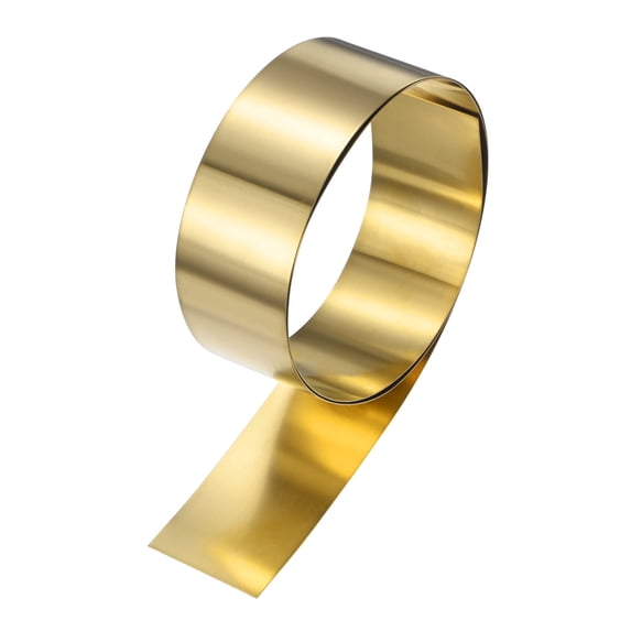 Uxcell Brass Sheet Roll, 39"x 2"x 0.02"(LxWxT)Metal Foil Plate for Crafts/Electrical Repairs/DIY Project