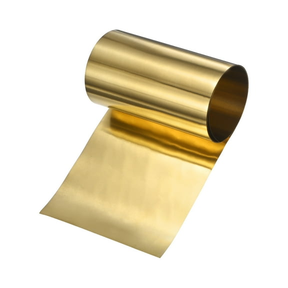 Uxcell Brass Sheet Roll 39"x 4"x 0.002" Metal Foil Plate for Crafts Electrical Repairs DIY Project