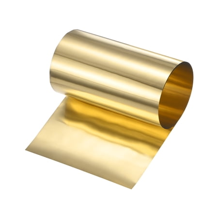 Uxcell Brass Sheet Roll, 39"x 8"x 0.004"(LxWxT)Metal Foil Plate for Crafts/Electrical Repairs/DIY Project