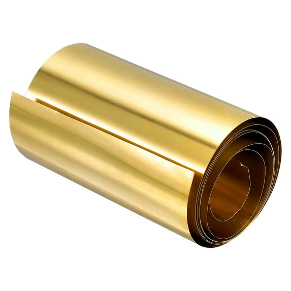 Uxcell Brass Sheet Roll, Metal Foil Plate 2000mm x 100mm x 0.02mm
