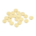 thumbnail image 1 of Uxcell Brass Stamping Blank Round Metal DIY Tag 6mm Dia 1mm Thick for Craft, Pendant Decoration, Pack of 20, 1 of 7