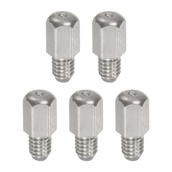 Uxcell Brass Straight Hydraulic Grease Fitting Accessories M4 x 0.7 Thread 5 Pack