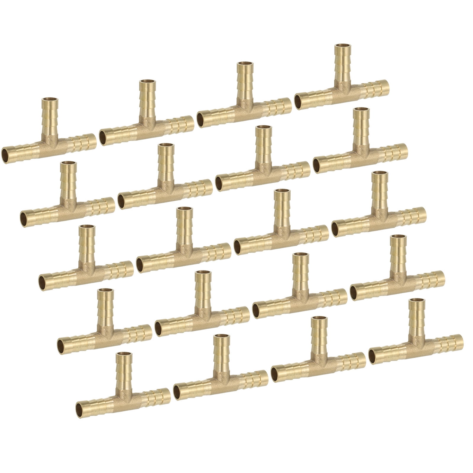 Tee Inersection Uxcell Brass Tee Hose Barb Fitting, 3 Ways Union Intersection T Shape ...