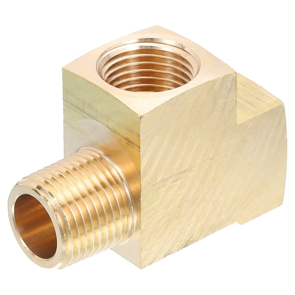 Uxcell Brass Tee Pipe Fitting, 1/2"NPT 3 Way T-Connector Fitting Coupler Adapter, 1pcs