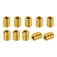 thumbnail image 1 of Uxcell Brass Threaded Repair Insert Nut, 10 Pcs M8x1.25 to M5x0.8 Thread Sleeve Reducing Nut Screw Reducer 10mm, 1 of 6