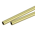 thumbnail image 1 of Uxcell Brass Tubing Seamless Straight Pipes Tube 8mm x 0.25mm x 300mm, 1 of 5