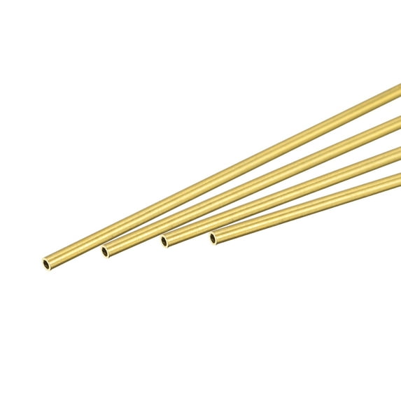 Uxcell Brass Tubing Seamless Straight Pipes Tubes 1.3mm x 0.2mm x 300mm