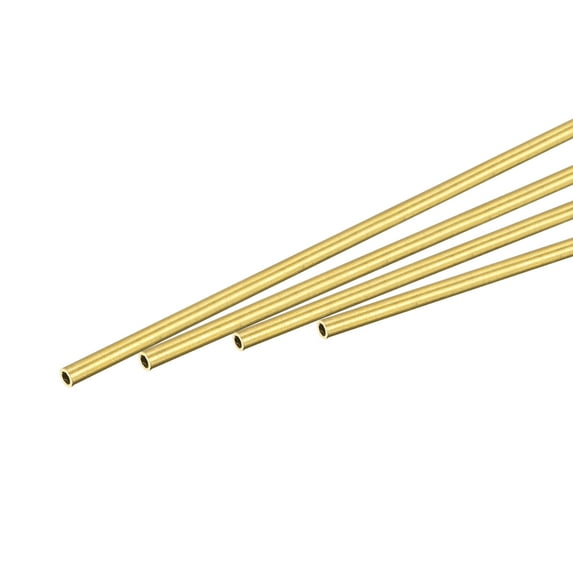 Uxcell Brass Tubing Seamless Straight Pipes Tubes 1.6mm x 0.2mm x 300mm