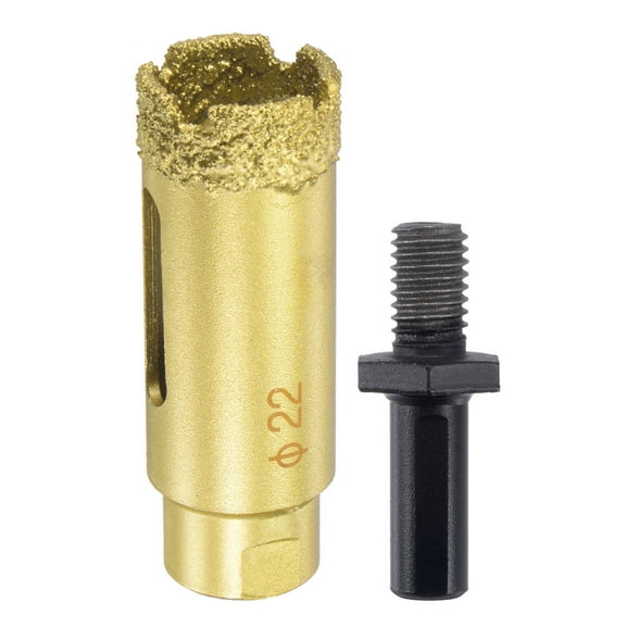 Uxcell Brazed Diamond Core Drill Bits with Arbor Adapter for Marble Stone 22mm