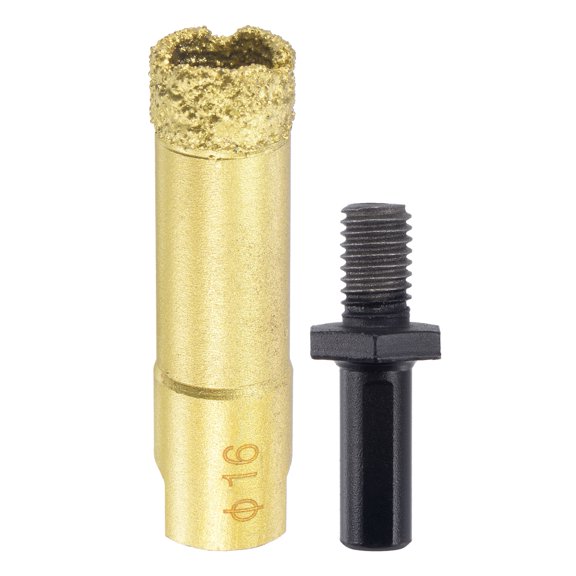 Uxcell Brazed Diamond Core Drill Bits with Arbor Adapter for Tile Marble Stone 16mm