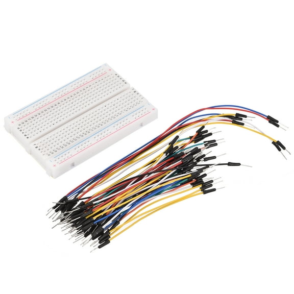 Uxcell Breadboards Kit 400 Point Solderless Breadboards with 65pcs Jumper Wire 1 set