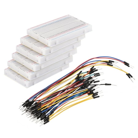 Uxcell Breadboards Kit 400 Point Solderless Breadboards with Jumper Wire 2 set