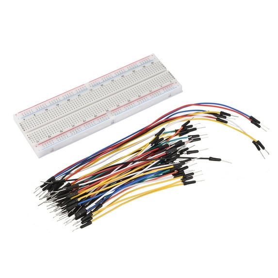 Uxcell Breadboards Kit 830 Point Solderless Breadboards with 65pcs Jumper Wire 1 set