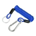 thumbnail image 1 of Uxcell Breakaway Trailer Cable, Trailer Brake Away Cable Safety Straps Stainless Steel Coiled Wires Blue 3 ft x 0.35", 1 of 7
