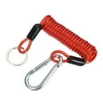 thumbnail image 1 of Uxcell Breakaway Trailer Cable, Trailer Brake Away Cable Safety Straps Stainless Steel Coiled Wires Red 4 ft x 0.35", 1 of 7