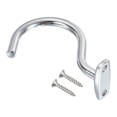 Uxcell Bridge Stick and Ball Rack Hooks Snooker Table Pool Cue Racks Hook, Silver Tone