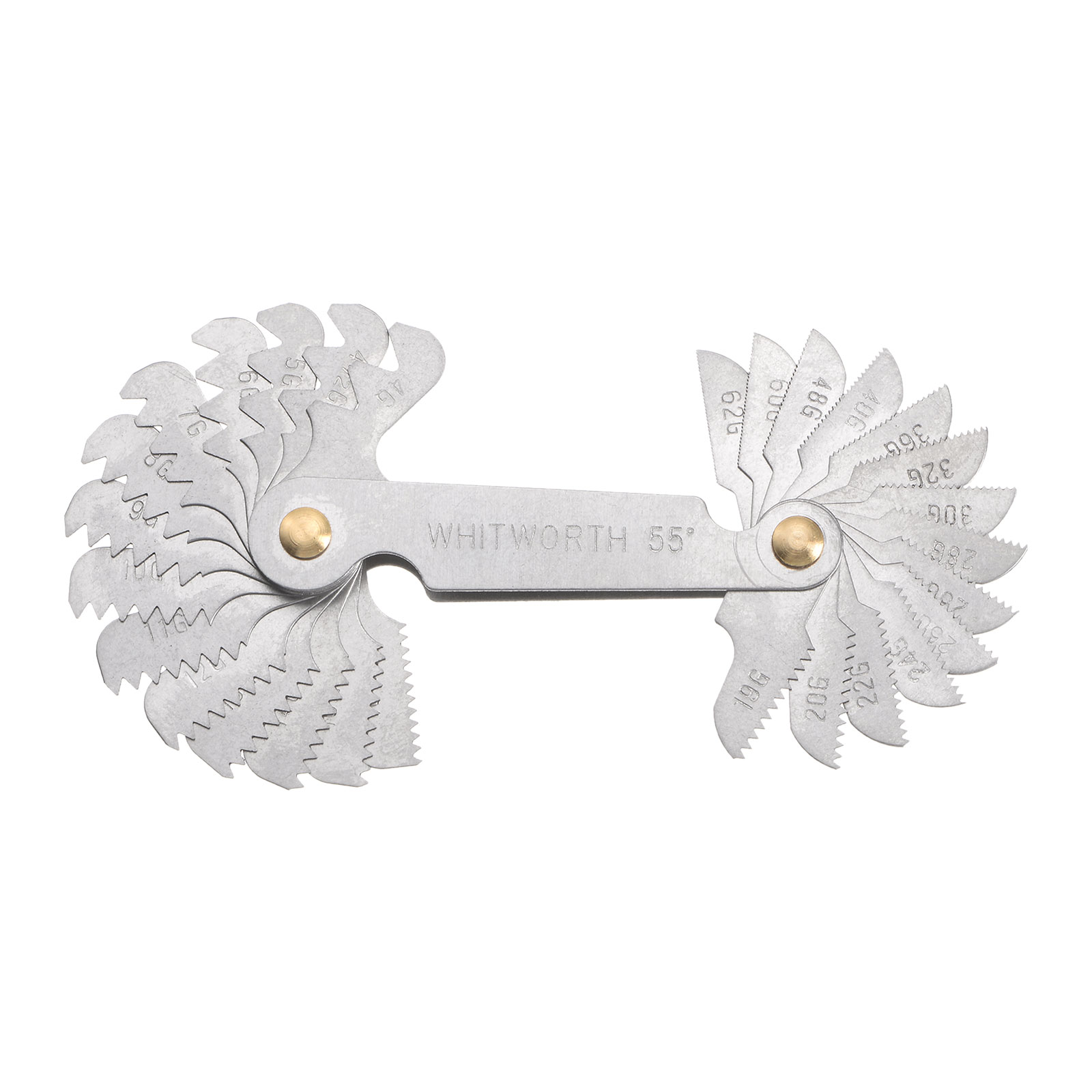 Uxcell British Whitworth 4 to 62 Screw Thread Pitch Gauge Tool Pitch