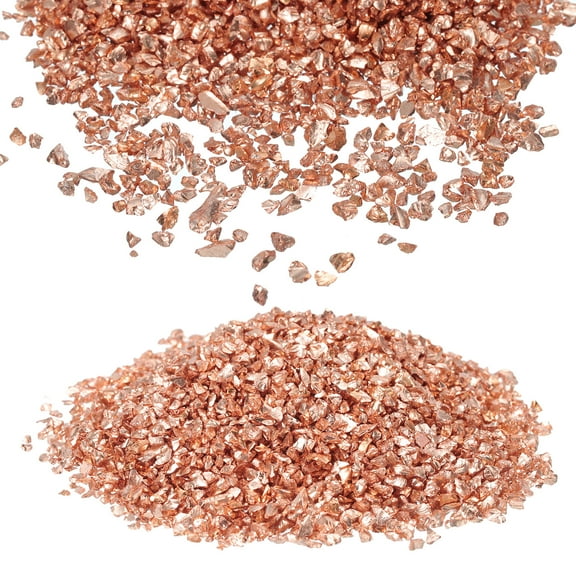 Uxcell Broken Crushed Glass Irregular Sequins 0.08''-0.16'' Red Gold Metallic Chunky Glitters For DIY Crafts Arts