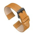 thumbnail image 1 of Uxcell Genuine Leather Band Smooth Flat Leather Watch Strap for Men and Women Brown/Black 20mm, 1 of 7