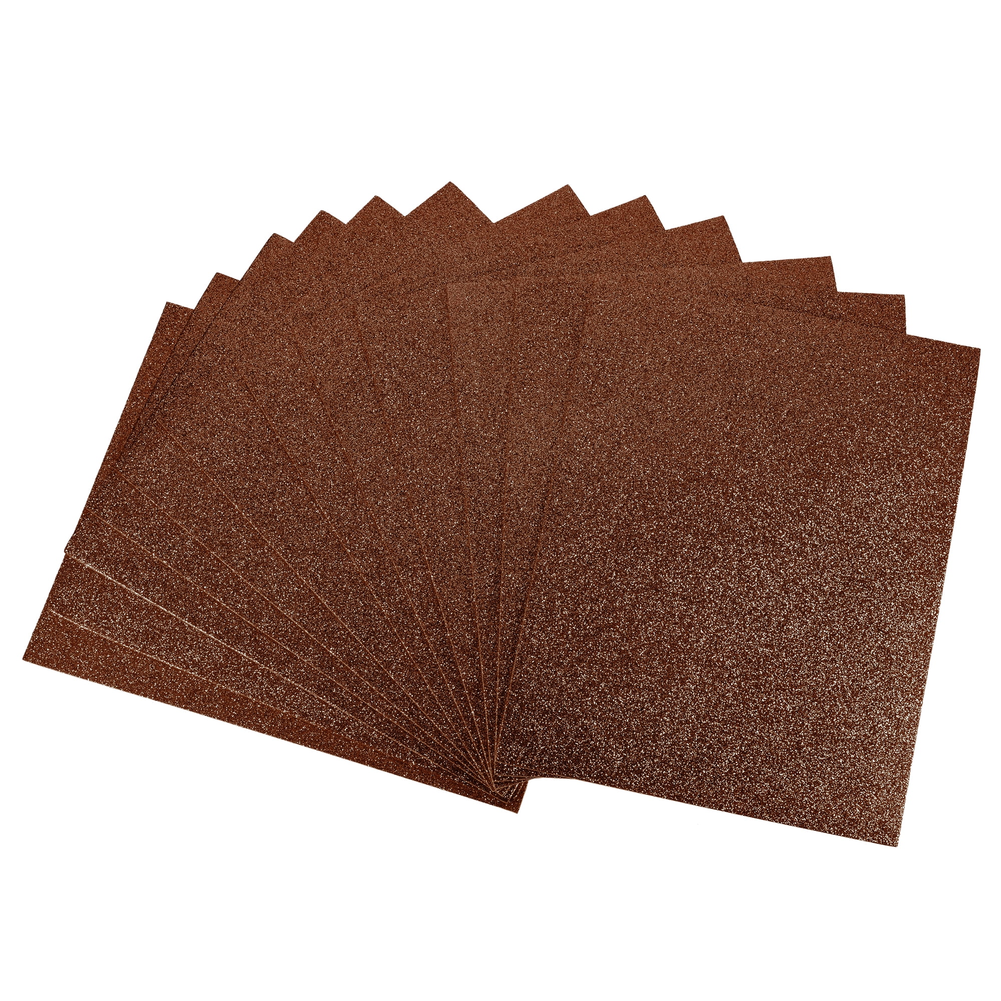 Uxcell Brown Glitter EVA Foam Sheets 11 x 8 Inch 2mm Thick for Crafts DIY  12 Pack 
