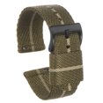 thumbnail image 1 of Uxcell Brown Khaki Nylon Watch Band 22mm Width Soft and Comfortable Nylon Strap with Black Buckle, 1 of 6