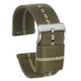 thumbnail image 1 of Uxcell Brown Khaki Nylon Watch Band 24mm Width Soft and Comfortable Nylon Strap with Silver Buckle, 1 of 6
