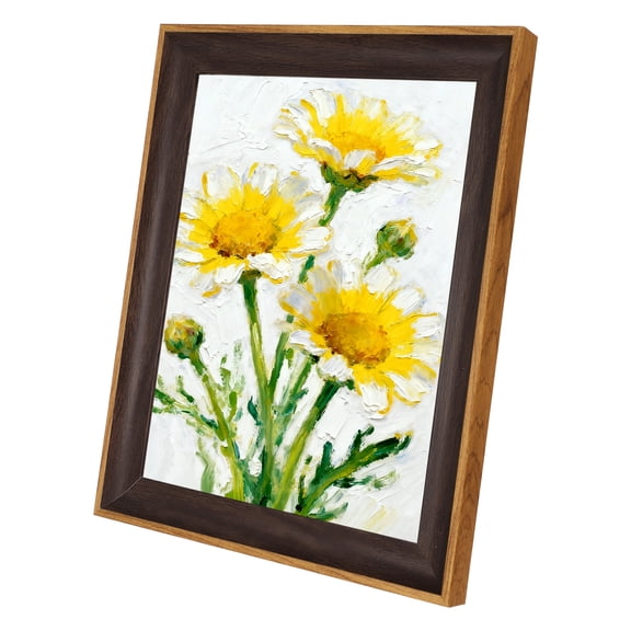 Uxcell Brown Rectangle Photo Frame, 11.9x9.9 Inch Resin Photo Frame Tabletop Display for Pictures Certificates Home Office Decor, Suits for 20.4x25.5cm Photo