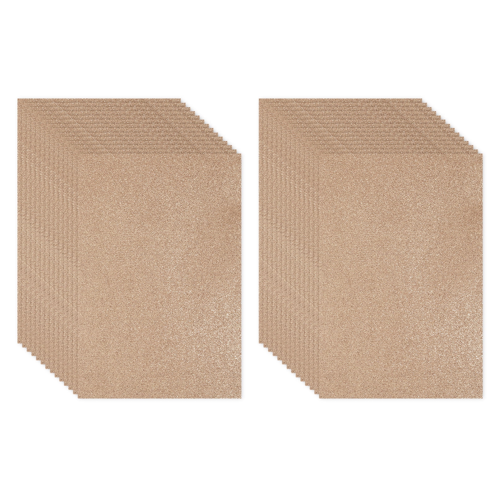 Uxcell Brown Shiny EVA Glitter Foam Sheet 11.8 x 7.9 Inch 2mm Thick with Back Adhesive Sparkle EVA Glitter Felt for Crafts DIY Project, 30 Pcs