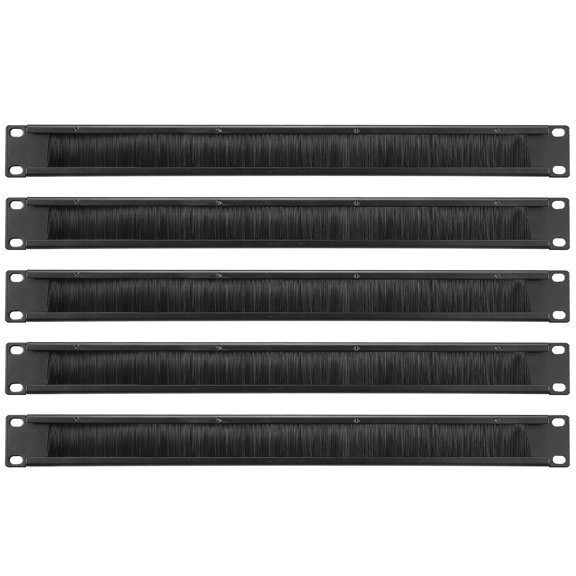 Uxcell Brush Cable Manager 1U, 19 Inch,  5 Pack Horizontal Rack Mount Cable Management Panel for Network Server Rack