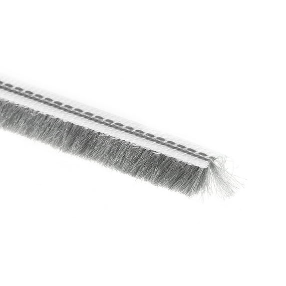 Uxcell Brush Weather Stripping 10M/32.8Ft Card Slot Seal Strip w Silicon Sheet 6x6mm/0.24"x0.24"/WxH