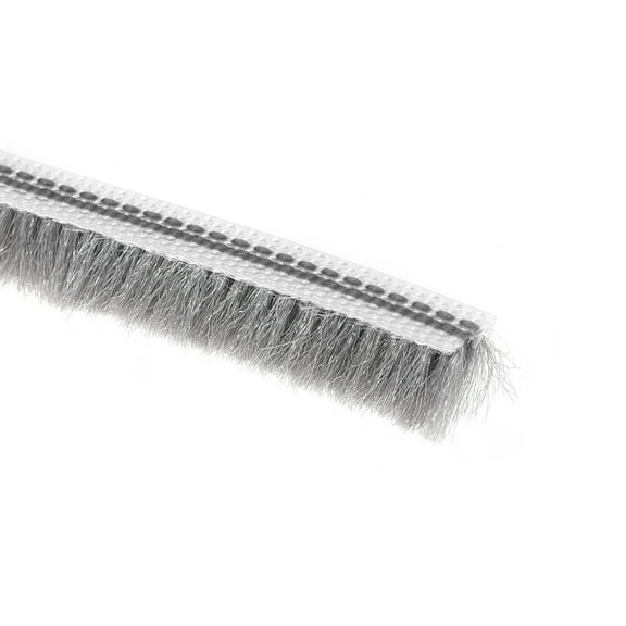 Uxcell Brush Weather Stripping Card-Slot Seal Strip Pile Weatherstrip Door Sweep Brush for Door Window 0.2"x0.28", 16.4ft