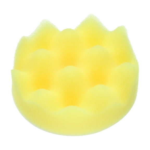 Uxcell Buffing Sponge Pads 3" Polishing Wheel Waffle Finishing Grip Pad Car Buffer Polisher with Hook and Loop Back for Car Detailing Polishing Waxing, Yellow