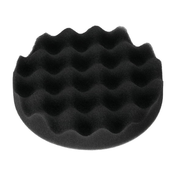 Uxcell Buffing Sponge Pads 5" Polishing Wheel Waffle Finishing Grip Pad Car Buffer Polisher with Hook and Loop Back for Car Detailing Polishing Waxing, Black