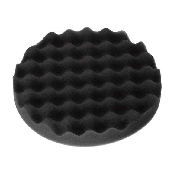 Uxcell Buffing Sponge Pads 7" Polishing Wheel Waffle Finishing Grip Pad Car Buffer Polisher with Hook and Loop Back for Car Detailing Polishing Waxing, Black